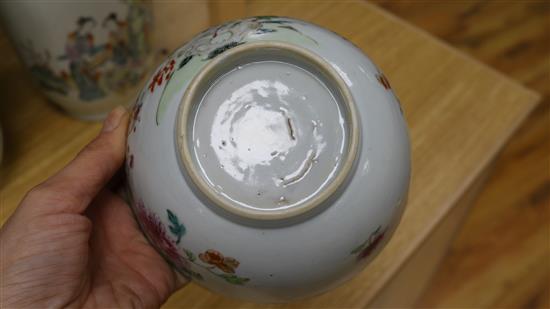 A Chinese famille rose bowl, Qianlong